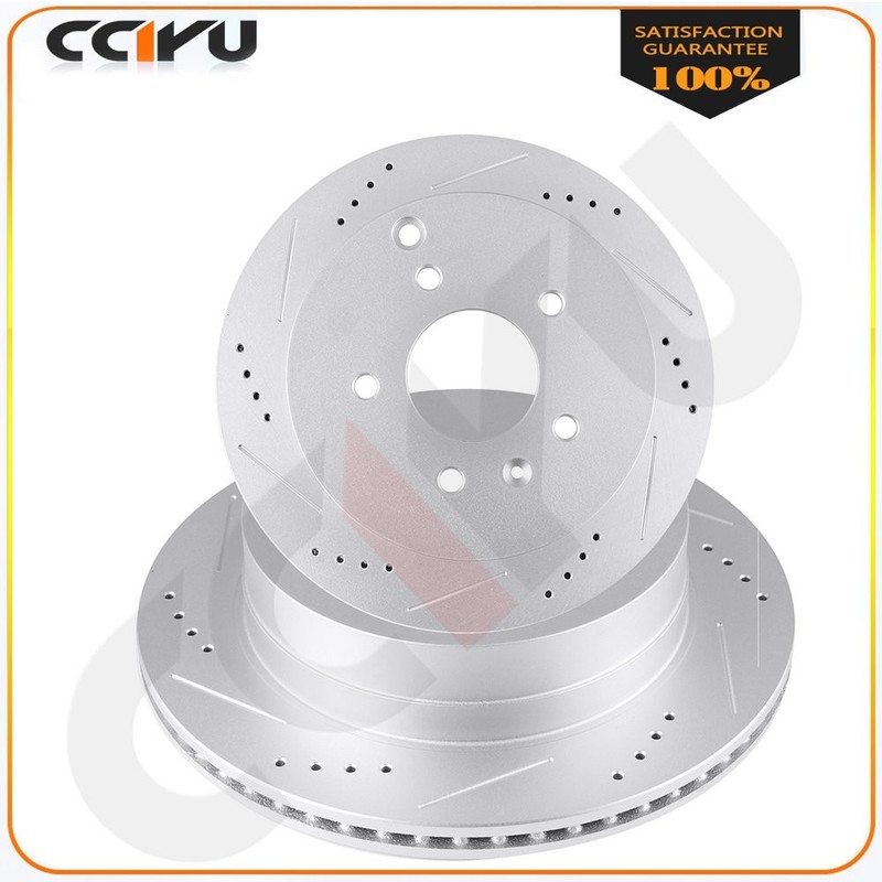 Rear Drilled & Slotted Brake Rotors Discs Fits Chevrolet Captiva Sport 12 - 15