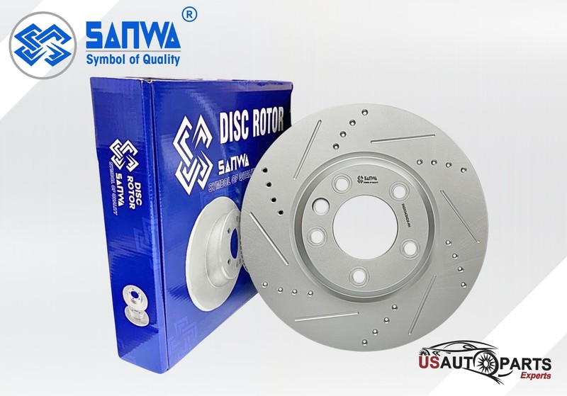 FRONT RH BRAKE ROTOR VENTED & GEOMET COATED D&S 350mm FOR PORSCHE 2003-2018 3.6L gallery