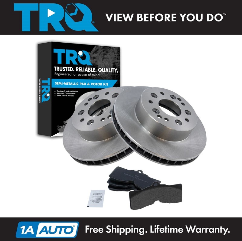 TRQ Rear Semi Metallic Disc Brake Pads & Rotor Kit for 65-82 Chevy Corvette
