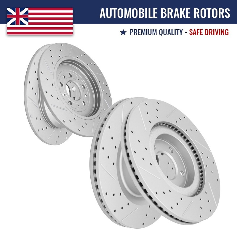 Front Rear Brake Rotors Set for Lincoln MKX Ford Edge