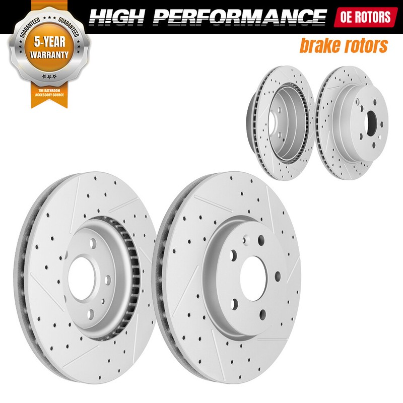 4PCS Front And Rear Disc Brake Rotors for 2010 – 2017 Chevy Equinox GMC Terrain