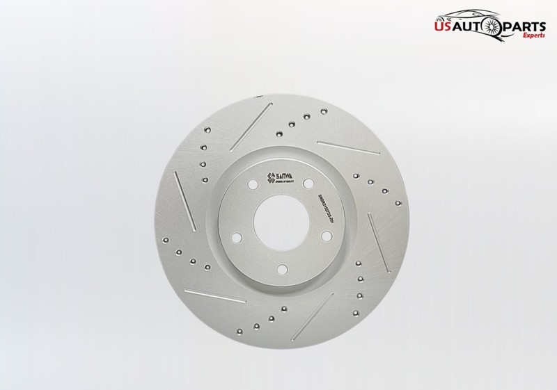 SANWA FRONT RH BRAKE ROTOR VENTED & GEOMET COATED D & S 320 mm For Nissan 09-22