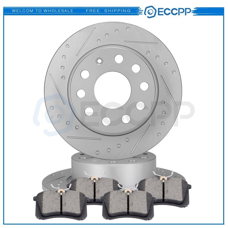Rear Ceramic Brake Pads And Rotors For Audi A3 Quattro 2.0L 2011-2013