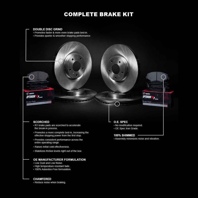 R1 Concepts Wfun2 63005 R1 Concepts Brake Rotor Blank With Optimum Oe Pads gallery