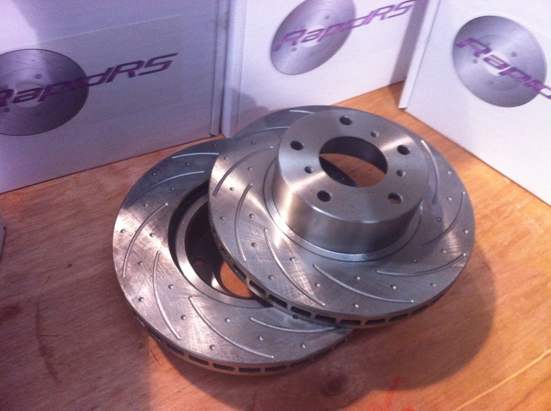 Slotted brake disc rotors to suit Mitsubishi 380 8/2005-4/2008 Front Pair 290m gallery
