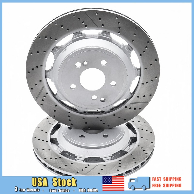 2Pcs Rear Brake Rotors Fit For Mercedes-benz S63 S65 W560 S650 AMG A2224232012 gallery