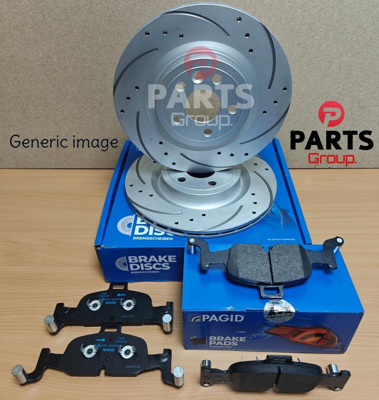 FOR AUDI A4 B8 3.2 FSI 07-12 PAGID DRILLED GROOVED FRONT DISCS 314MM PAGID PADS
