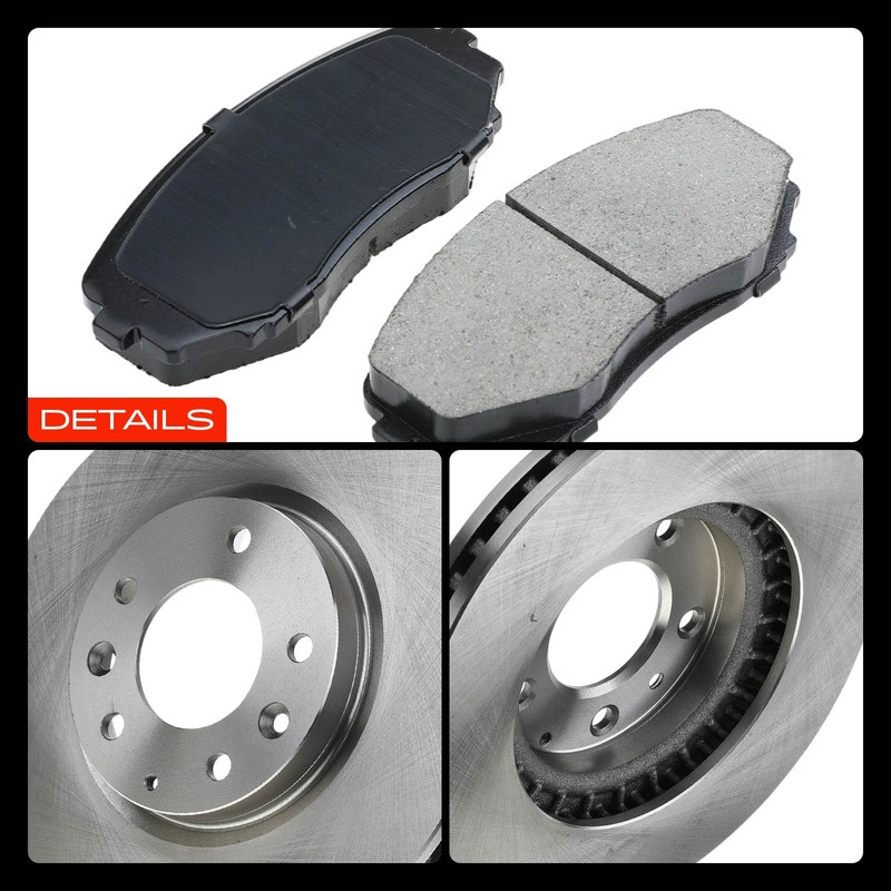 A-Premium Front Side Disc Brake Rotor & Ceramic Pads for Mazda CX-7 2007-2012 gallery