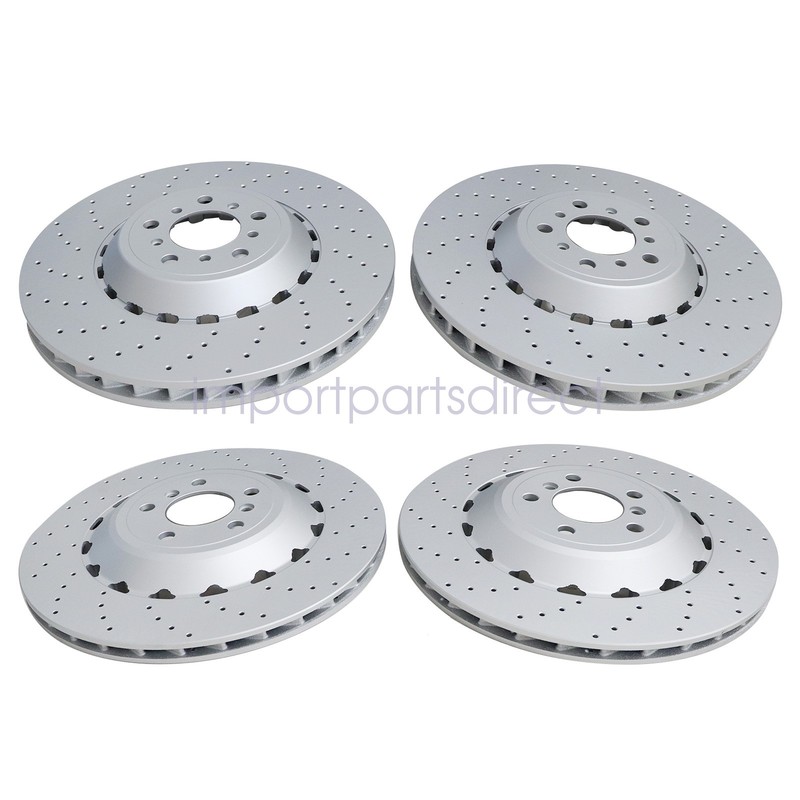 For BMW M5 M6 F06 F10 F12 4PCS Front Rear Vented&Drilled Brake Disc Rotors US gallery