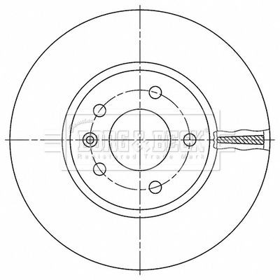 x1 Borg & Beck Front Brake Disc Single Fits Opel Vauxhall BBD6193S