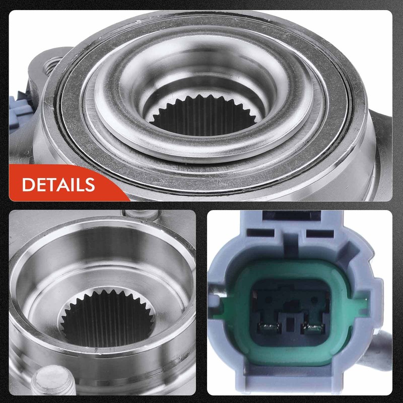 Front Disc Brake Rotors & Pads + Hub Bearing for Nissan Frontier Suzuki Equator gallery