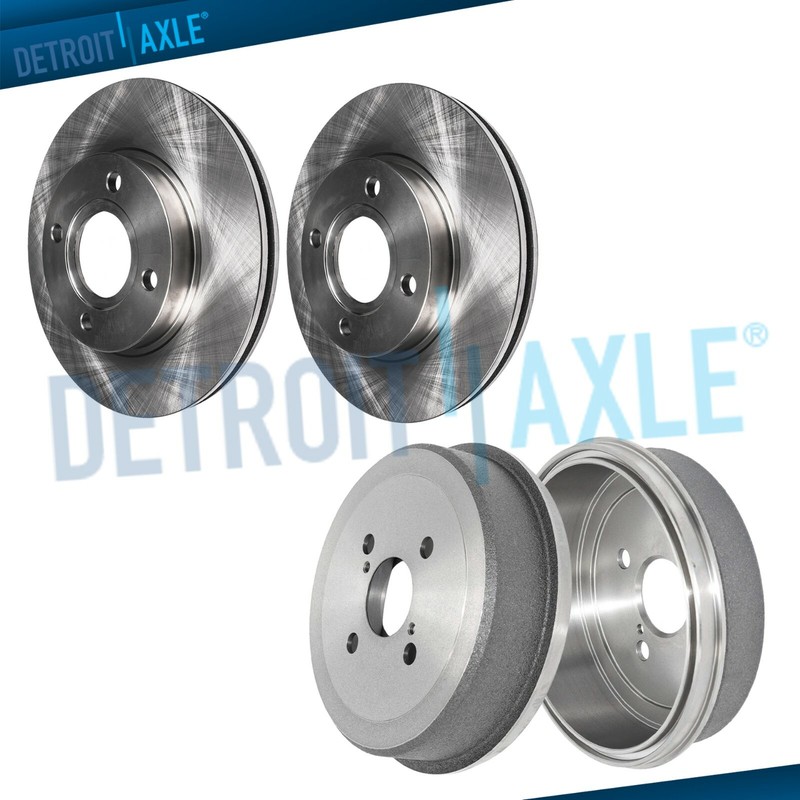 Front Disc Brake Rotors Rear Drums for 1993 – 2002 Toyota Corolla Chevy Prizm