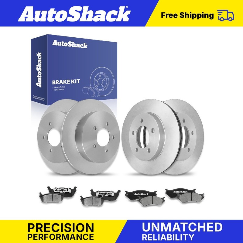 Front Rear Brake Rotors Ceramic Pads for Ford, Expedition 1997-2002
