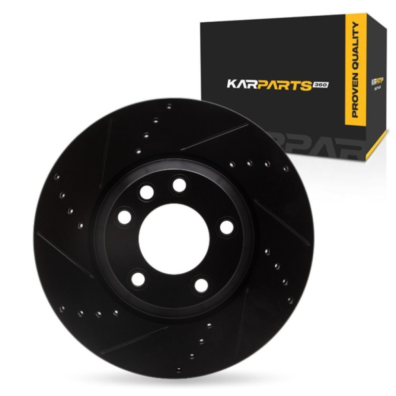 For Volkswagen Touareg 2004-2009 Brake Rotor | Black | 13.78in. Outside Diameter