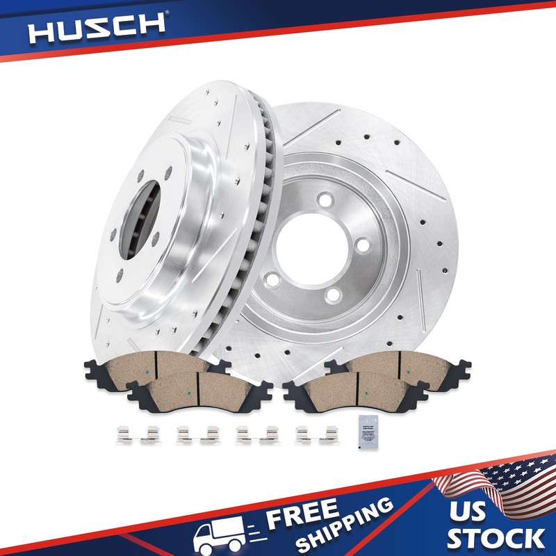 Front Drilled Brake Rotors and Ceramic Brakes Pads for Ford Explorer Mountaineer