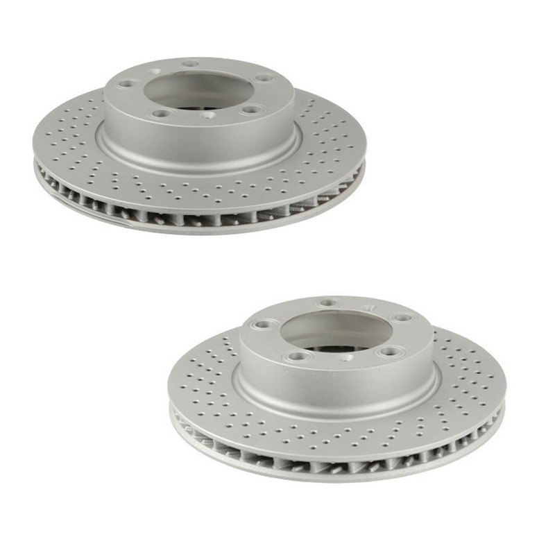 SHW Performance Set 2 Front Drilled 298mm Disc Brake Rotors for Boxster Cayman