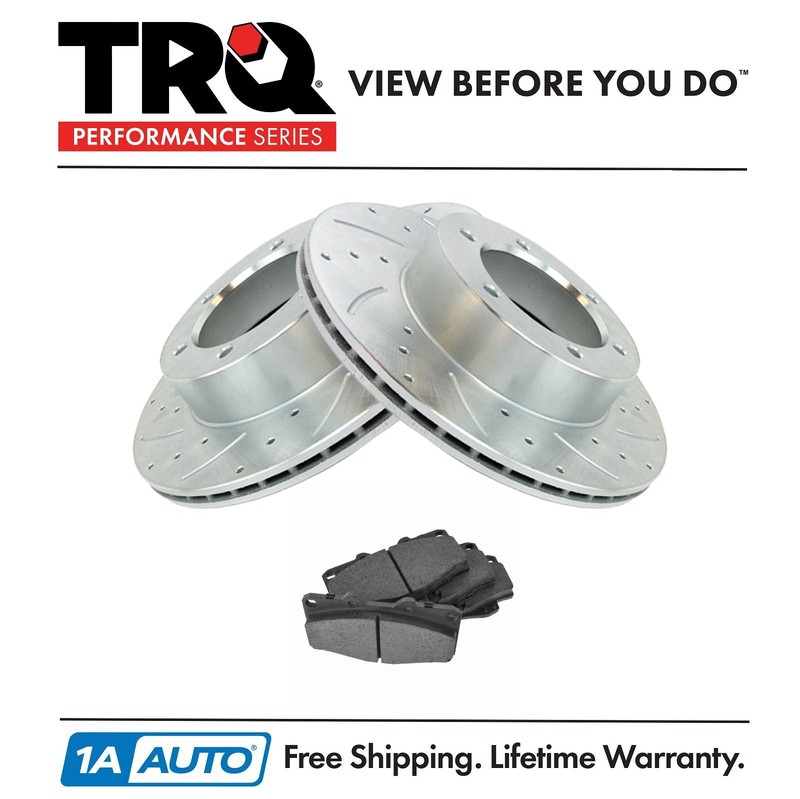 Front Ceramic Brake Pad & Performance Rotor Kit for Toyota Hilux Pickup Truck