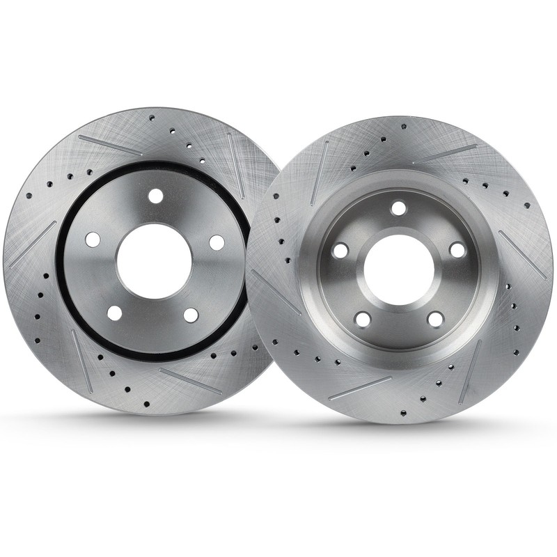 Front 2X Drilled Soltted Brake Rotors For Dodge For Journey 2009 – 2012 2013