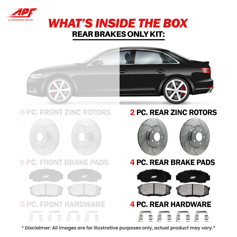 Rear Drill/Slot Rotors + Ceramic Copper Free Pads For INFINITI/Nissan 03-22 gallery