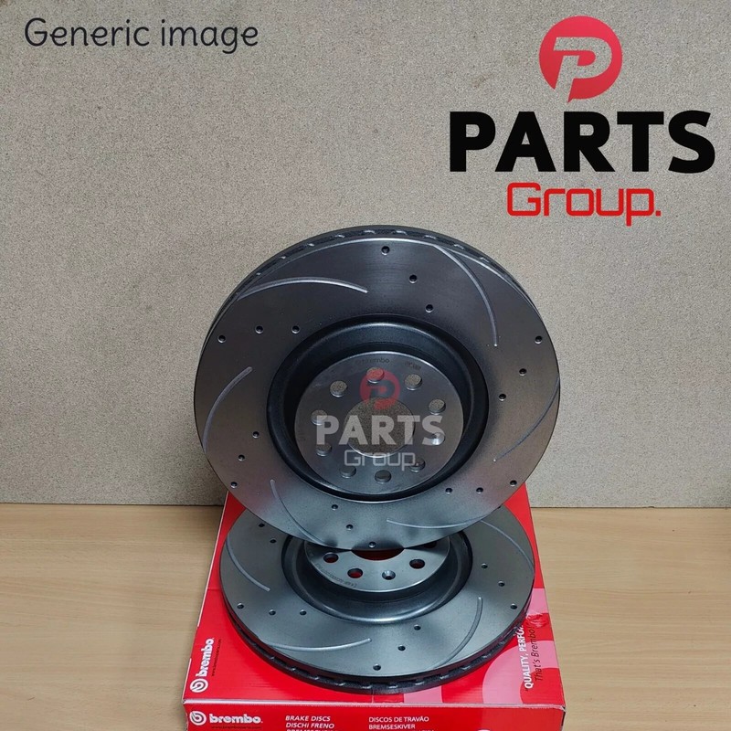 FOR MINI CLUBMAN 2.0 COOPER D F54 BREMBO DRILLED GROOVE FRONT DISCS 294MM PAIR