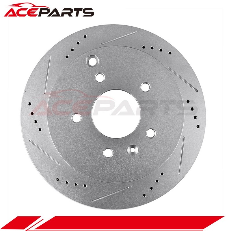 2X REAR DISCS BRAKE ROTORS FOR CHEVROLET EQUINOX 2007 - 2009 DRILL AND VENTED gallery