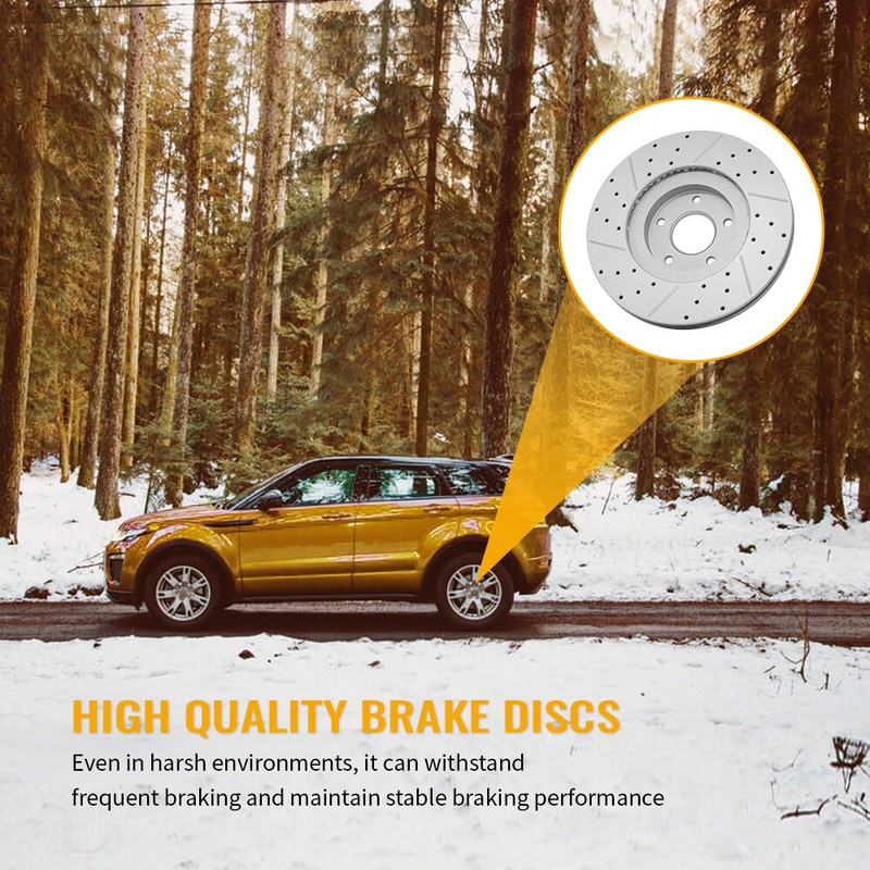 Front Rear Drilled Disc Brake Rotors For 2007 - 2016 Honda CR-V ACURA RDX gallery
