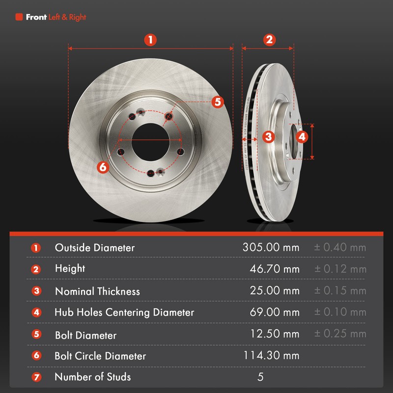 12x Front & Rear Side Disc Rotors & Brake Pads for Hyundai Kona 18-22 Kia Seltos gallery