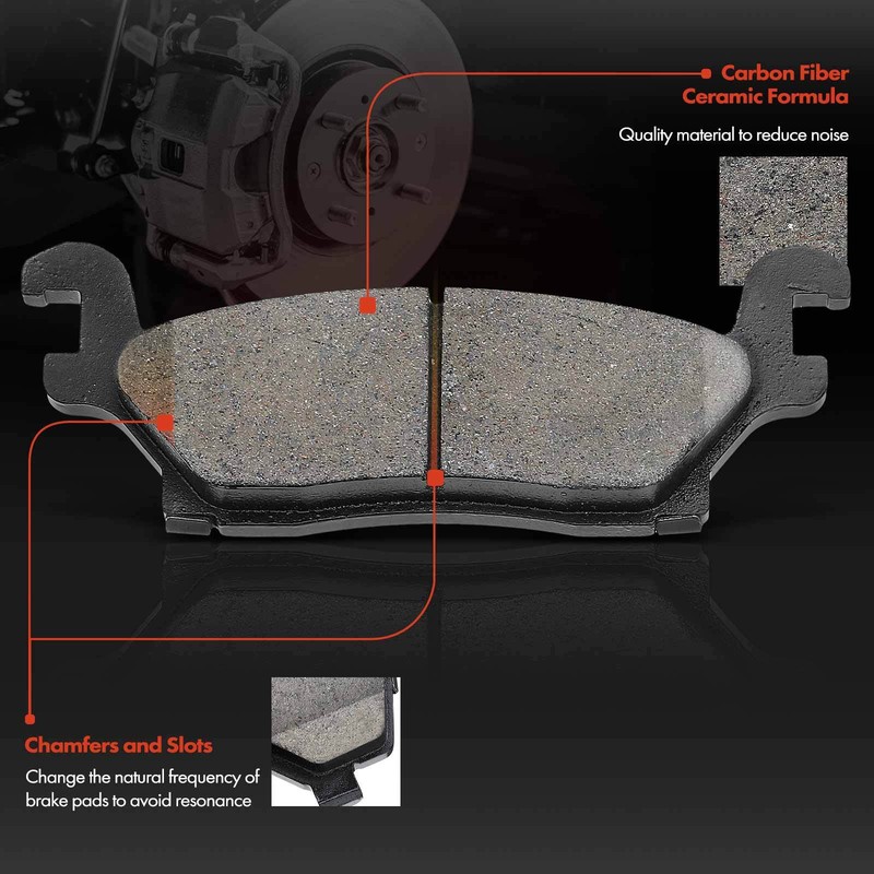 Rear Side Disc Rotors & Ceramic Brake Pads for Hummer H3 2006-2010 H3T 2009-2010 gallery