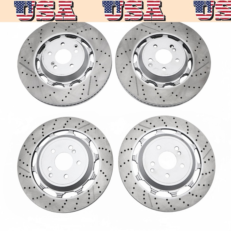 4x Front & Rear Brake Rotors for Mercedes-Benz W222 S63 AMG S65 AMG 2014-2020 gallery