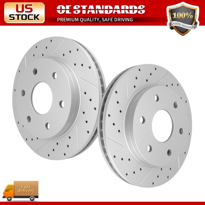 305mm Front Disc Drilled Rotors for Cadillac Escalade Silverado GMC Sierra 1500