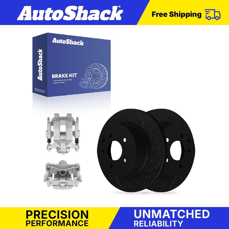 Rear Drilled Slotted Brake Rotors Calipers for Nissan, Maxima 09-14, 16-18