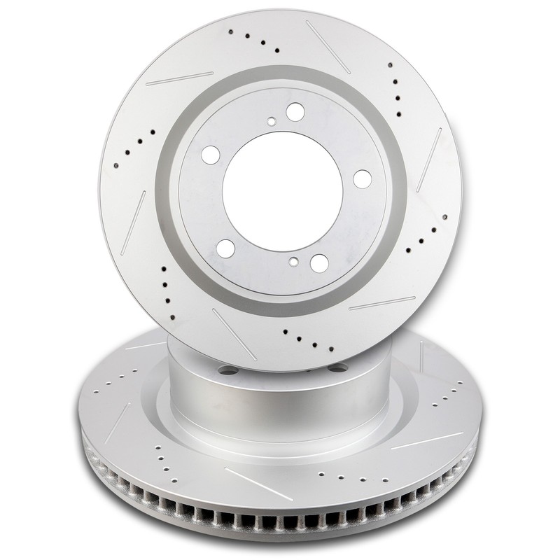 Front Discs Brake Rotors For Toyota Sequoia Tundra Slotted And Drilled 2pcs