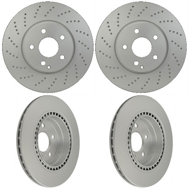 SET-PGD355122942-C Hella Pagid 4-Wheel Set Brake Discs Front & Rear for MB E400
