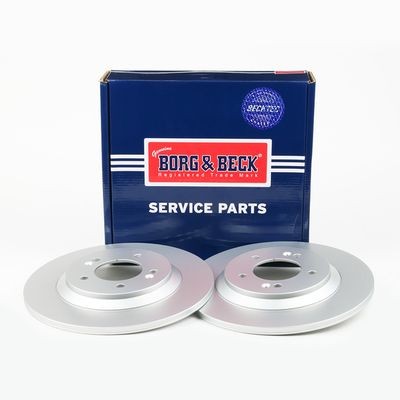 x2 Borg & Beck Rear Axle Brake Discs Pair Fits Hyundai BBD5582