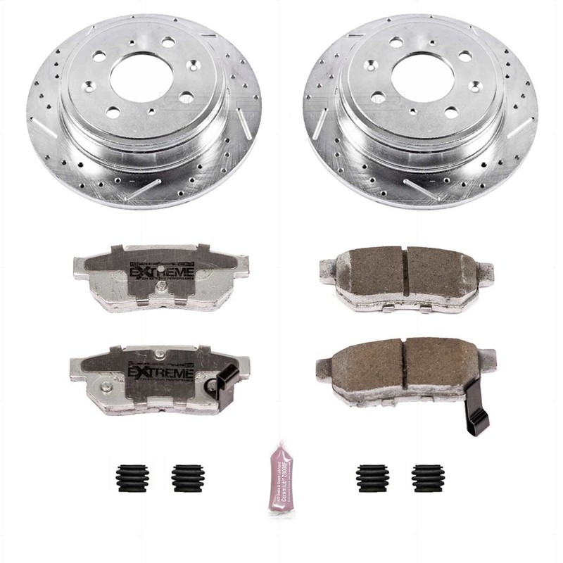 K693-26 Powerstop Brake Disc and Pad Kits 4-Wheel Set Front & Rear Coupe gallery