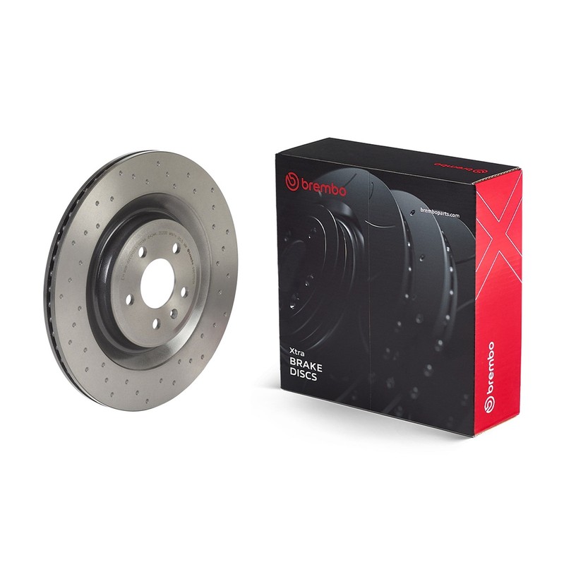 2x Brake Discs Pair Vented fits AUDI A8 D4 4.2D Rear 09 to 18 356mm Set Brembo gallery
