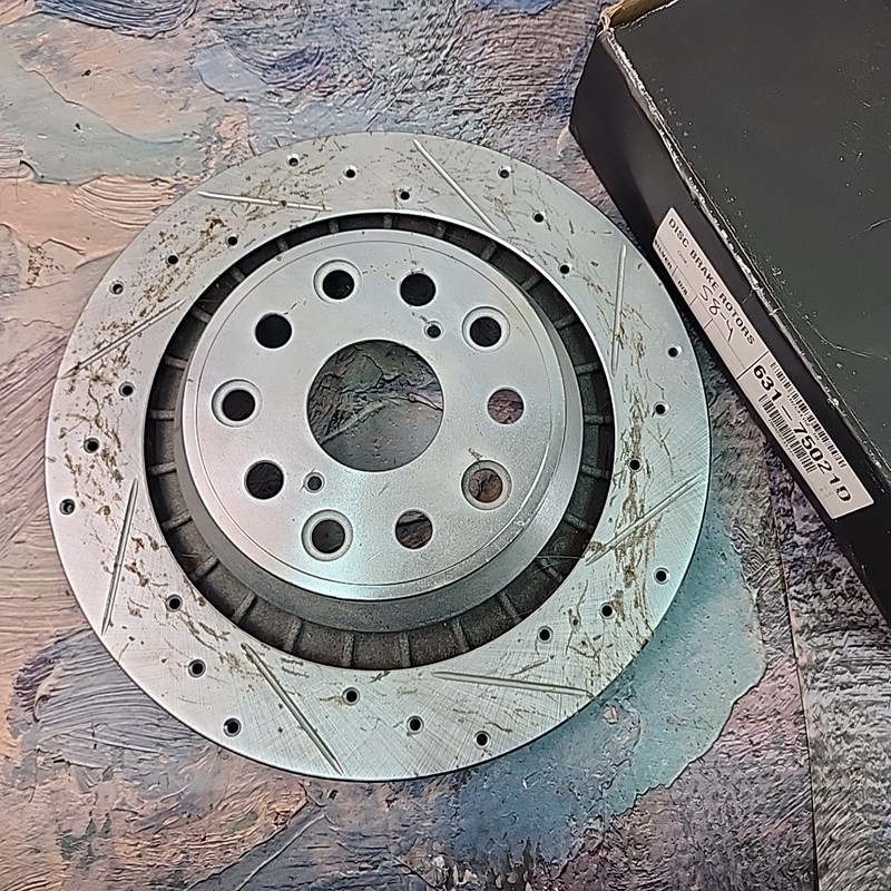 Dynamic Friction 631-75021D Brake Rotor Fits Lexus LS460 LS600H Drilled Slotted