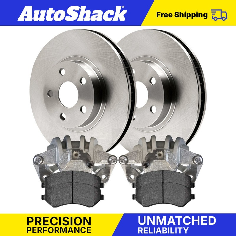 Front Brake Calipers Pads Rotors for 2002-2007 Jeep Liberty 2.4L 2.8L 3.7L V6