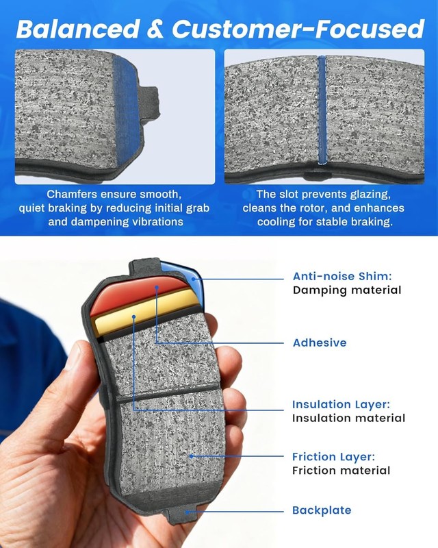 Rear Disc Rotors Ceramic Brake Pads for GMC Sierra 1500 Safari Chevy Astro gallery