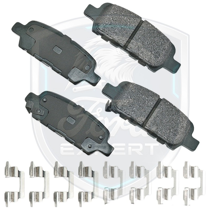 Akebono OEM Front & Rear Brake Pads Kit For 2014-2024 Nissan Rogue 9 Yr Warranty gallery