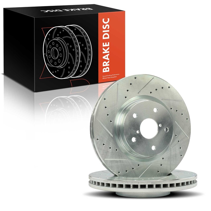 2Pcs Drilled Brake Rotors for Subaru Legacy Outback Tribeca WRX Front LH & RH gallery