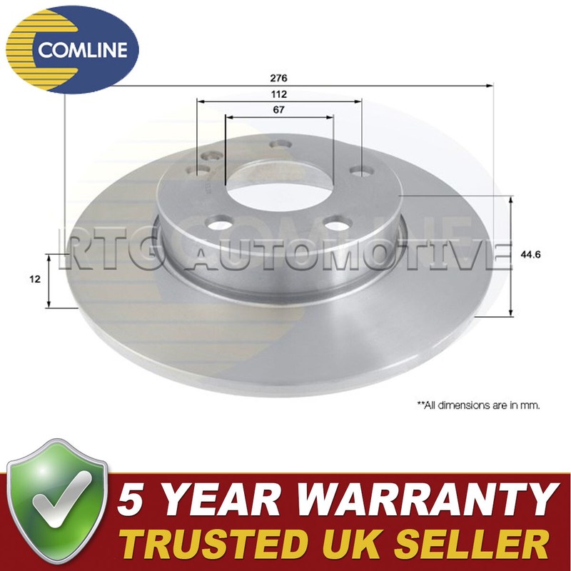Comline Front Brake Disc Fits Mercedes A-Class 2004-2012 1.5 1.7 2.0 CDi #1