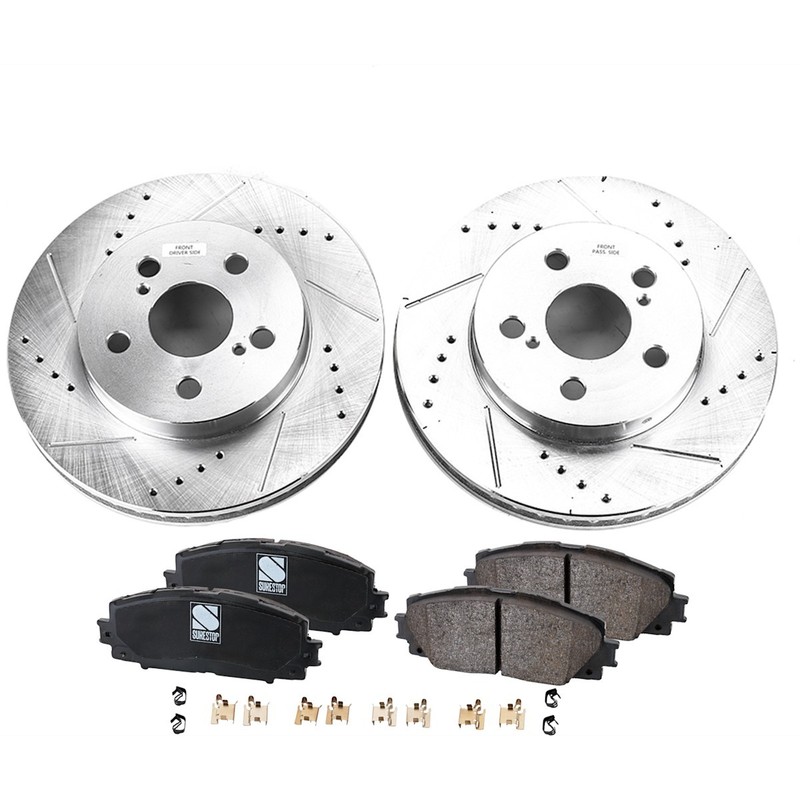 KIT-090821-605 Sure Stop Brake Disc and Pad Kits 2-Wheel Set Front for Corolla