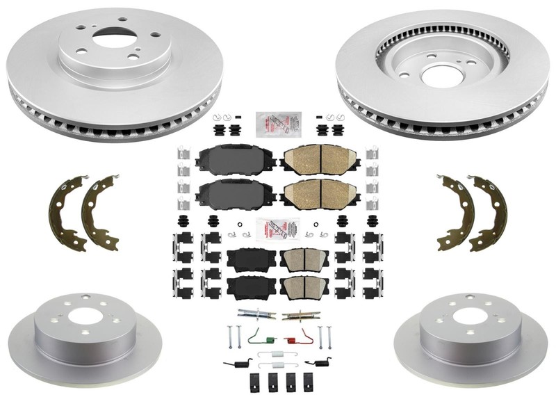 Disc Brake Rotors Ceramic Pads fits All Wheel Drive Toyota Matrix 2009-2013 2.4L