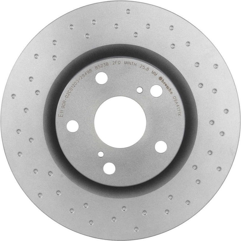 Disc Brake Rotor-Premium Xtra Cross Drilled UV Coated Rotor Brembo 09.A417.1X