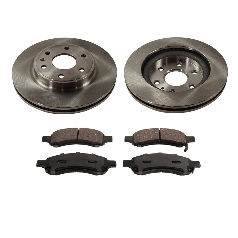 Front Brake Disc Rotors and Pads Kit For 2009-17 Chevy Traverse 07-16 GMC Acadia