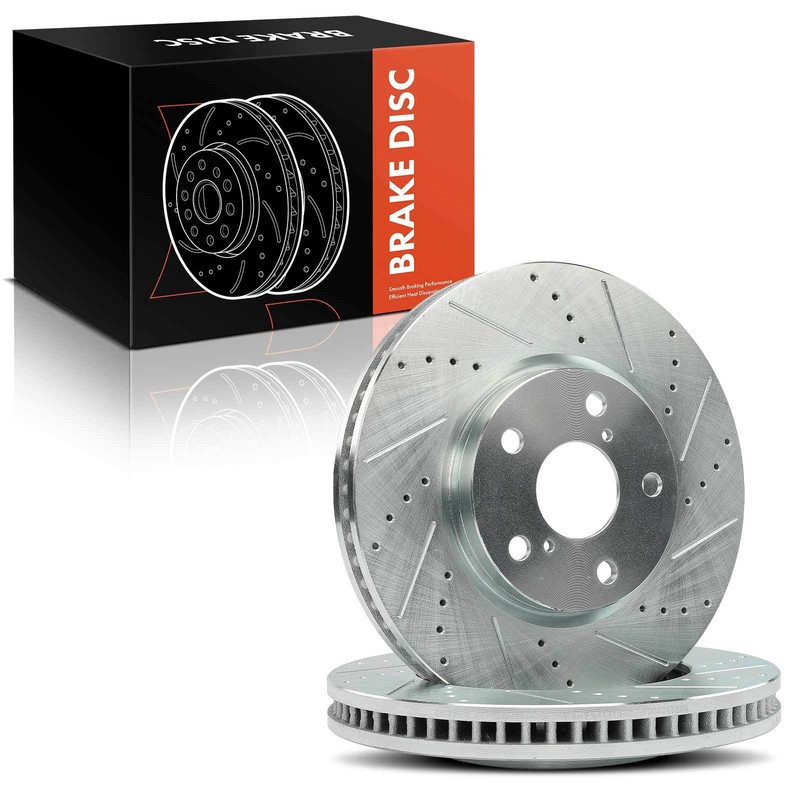 2Pcs Front Left & Right Drilled Brake Rotor for Lexus GS300 IS250 2009 2010-2015 gallery