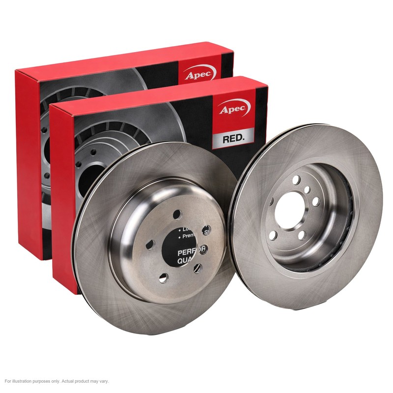 2x APEC Rear Brake Discs For BMW 5 Touring 530 i M 180kW/245HP/1998cc DSK3406