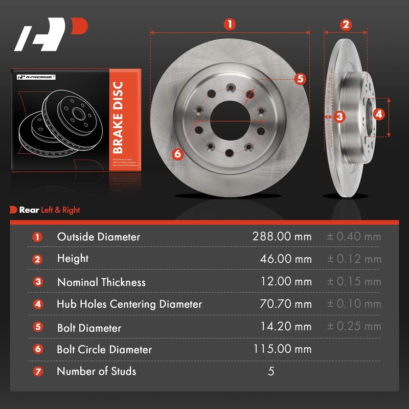 2xDisc Brake Rotors Rear for Buick Envision Chevrolet Equinox Malibu GMC Terrain gallery