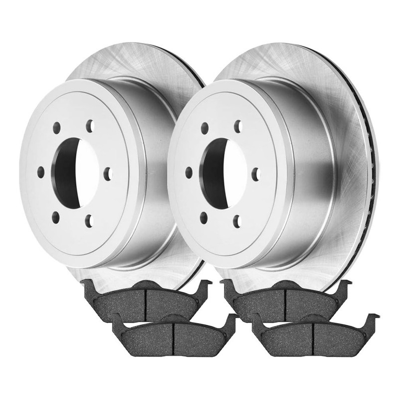 Rear Brake Rotors & Pads for 2006-2008 Lincoln Mark LT 6 Lug